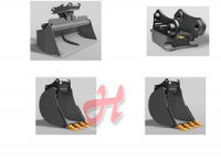 Paket (8,5-12to) 1xMS08/QC08/ 2xTieflöffel / 1xGrabenräumlöffel