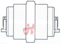 Laufrolle mit Innenbund DM: 100,00mm/80,00mm, Breite: 125,00mm Laufrolle mit Innenbund DM: 100,00mm/80,00mm, Breite: 125,00mm