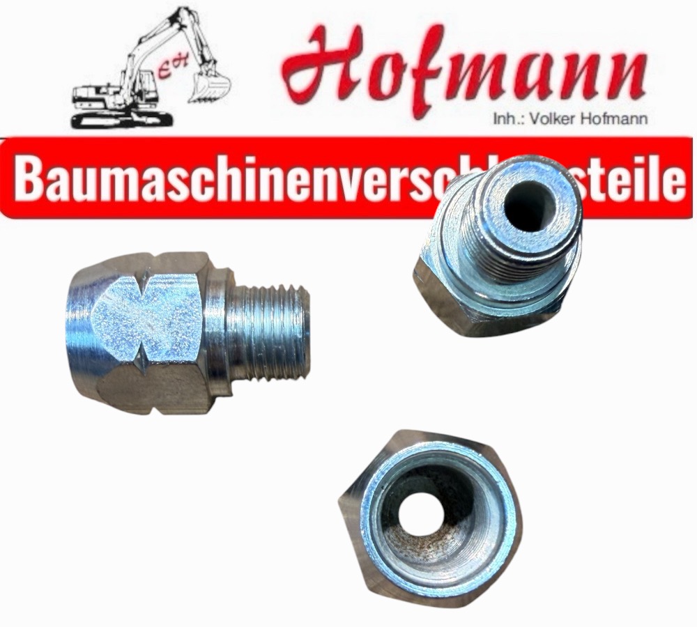Reduziernippel aus Stahl verzinkt, M10x1 außen, R1/8" innen