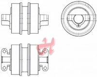 Laufrolle mit Innenbund DM: 132/110mm Breite:120mm