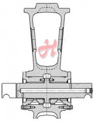 Leitrad mit Achse, Durchmesser: 248mm/25mm, Gesamtbreite: 112,4mm Leitrad mit Achse, Durchmesser: 248mm/25mm, Gesamtbreite: 112,4mm