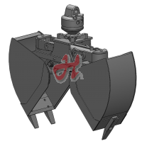Greifer Maxi (6 - 10to),  700mm Schnittbreite