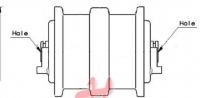 Laufrolle DM: 130mm Breite:189mm/126mm