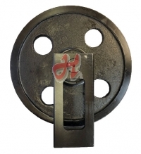 Leitrad mit Gleitstücken, Durchmesser: 286mm, Gesamtbreite 122mm Leitrad mit Gleitstücken, Durchmesser: 286mm, Gesamtbreite 122mm