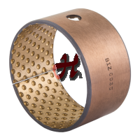 ZYLINDERBUCHSE  Bronze/Stahl, 70/75x45, mit Schmierstoffdepots, wartungsarm