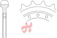 Antriebsrad ID: 160mm, Z:23, Bohrungen: 9 Antriebsrad ID: 160mm, Z:23, Bohrungen: 9