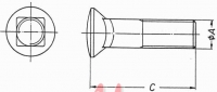 Plow Bolts Schraube (vierkant) 7/8"(22,35mm)x89mm
