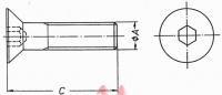 Senkimbusschraube M16x55mm